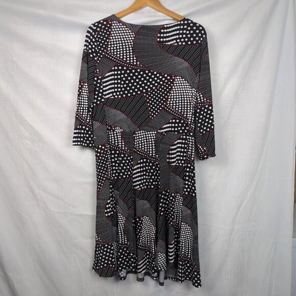 Rekucci 3/4 Sleeve Polka Dot Midi Dress - Picture 5 of 5